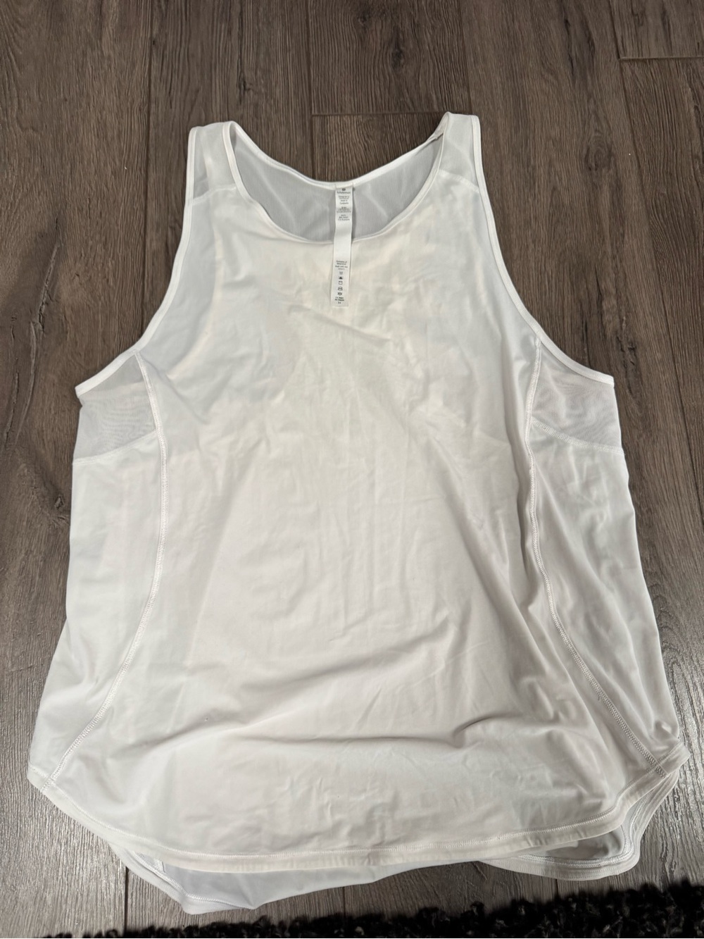 lululemon athletica White Mesh-Panel Tank Top